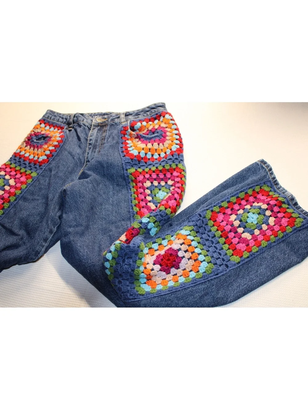 FARM Rio Crochet Squares Patchwork Jeans - Picture 3 of 5